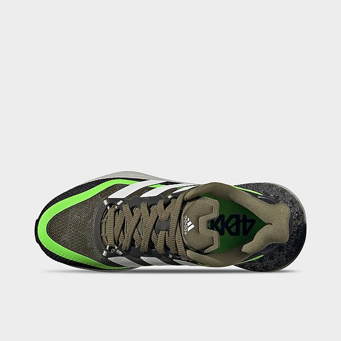 Back view of Big Kids' adidas 4DFWD Pulse Running Shoes in Focus Olive/Zero Metallic/Solar Green Click to zoom