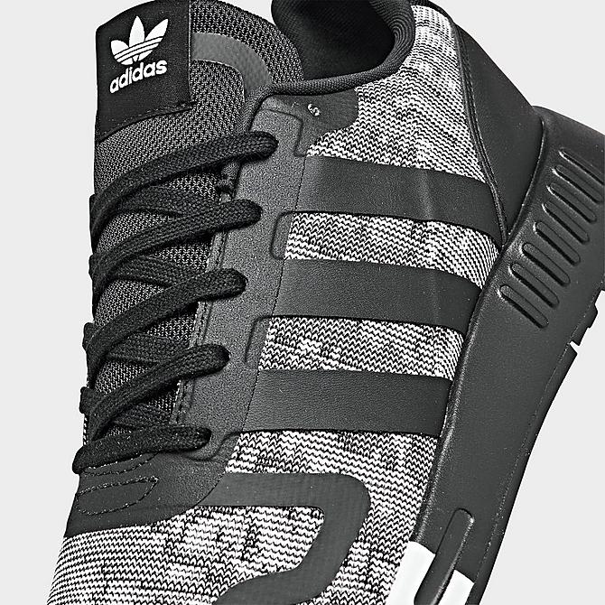 Front view of Men's adidas Originals Multix Running Shoes in Black/White/Black Click to zoom