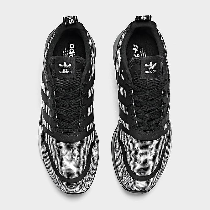 Back view of Men's adidas Originals Multix Running Shoes in Black/White/Black Click to zoom