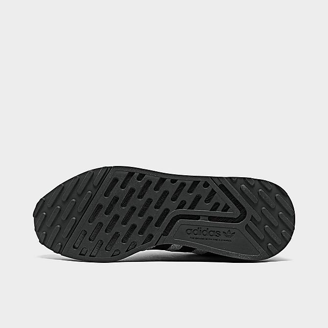 Bottom view of Men's adidas Originals Multix Running Shoes in Black/White/Black Click to zoom