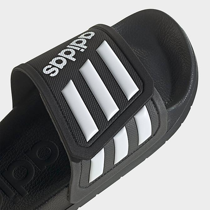 Front view of Men's adidas Sportswear Adilette TND Slide Sandals in Black/White/Grey Click to zoom