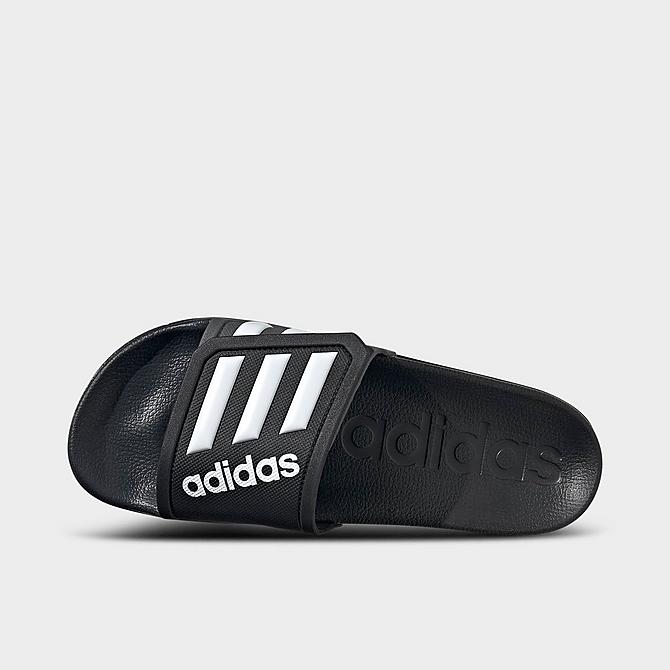 Back view of Men's adidas Sportswear Adilette TND Slide Sandals in Black/White/Grey Click to zoom