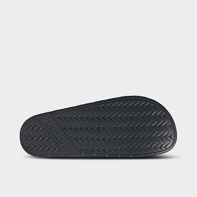 Bottom view of Men's adidas Sportswear Adilette TND Slide Sandals in Black/White/Grey Click to zoom