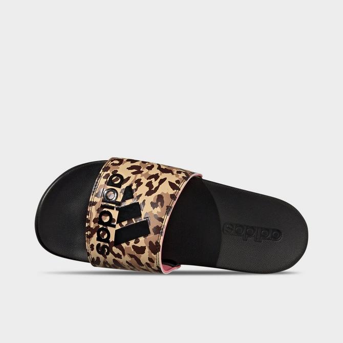 leopard print slides adidas