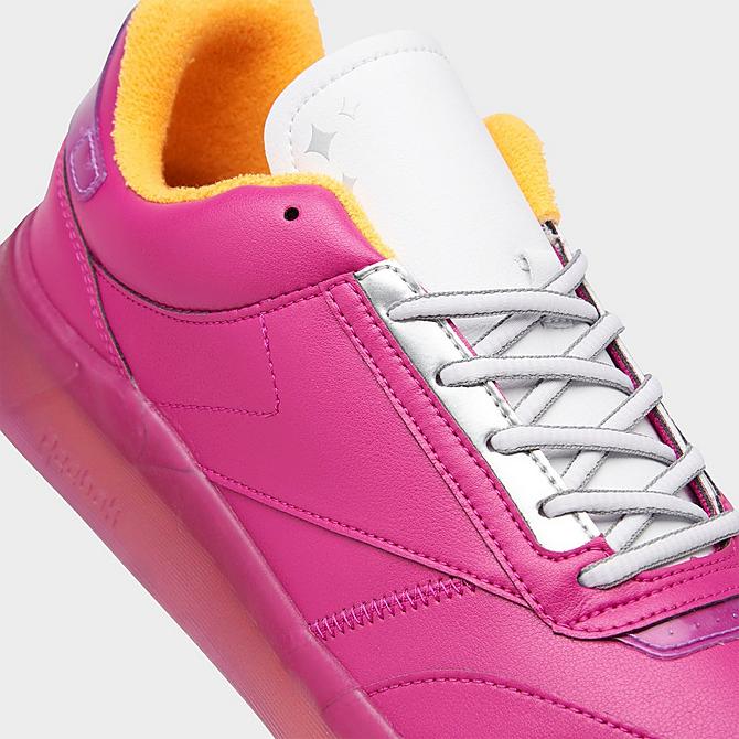 Front view of Reebok x The Jetsons Club C Legacy Casual Shoes in Brilliant Pink/Footwear White/Grape Punch Click to zoom