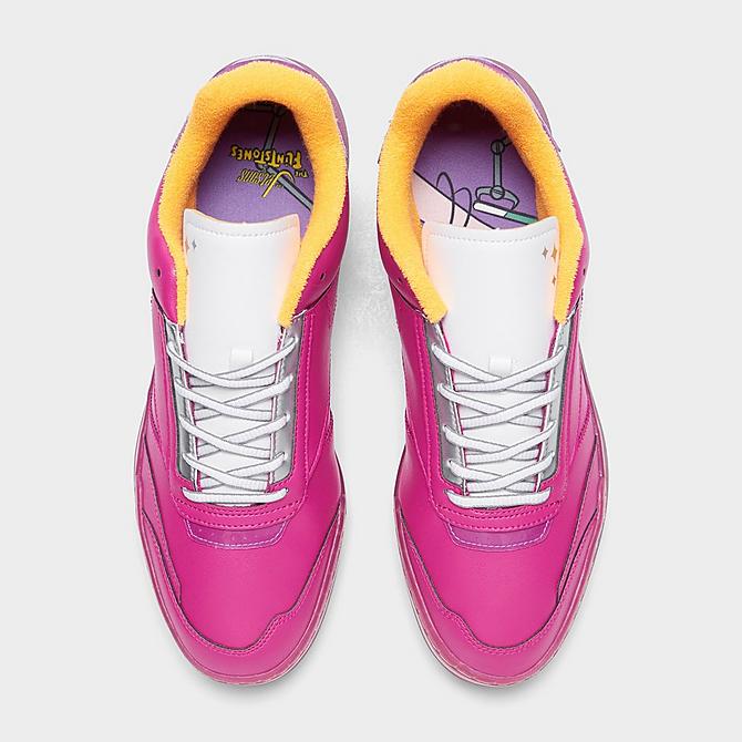 Back view of Reebok x The Jetsons Club C Legacy Casual Shoes in Brilliant Pink/Footwear White/Grape Punch Click to zoom