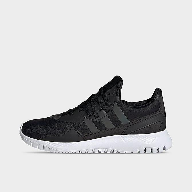 Right view of Big Kids' adidas Originals Flex Casual Shoes in Black/Black/Black Click to zoom