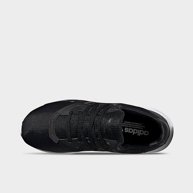 Back view of Big Kids' adidas Originals Flex Casual Shoes in Black/Black/Black Click to zoom