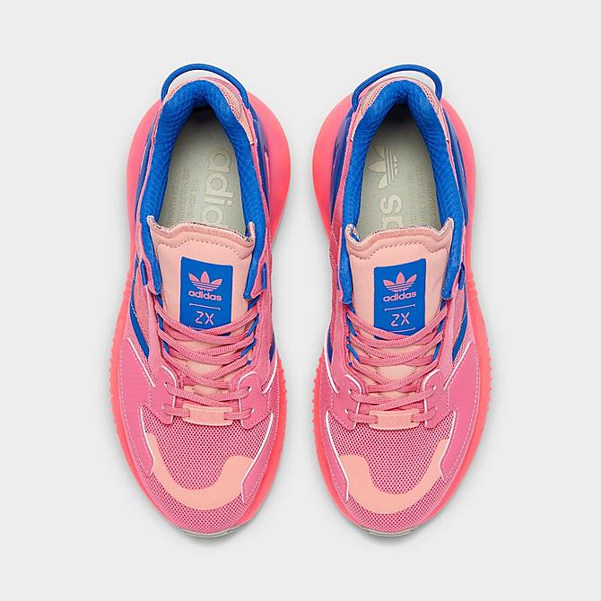 Back view of Women's adidas Originals ZX 5K BOOST Running Shoes in Hazy Rose/Ambient Blush/Sonic Ink Click to zoom
