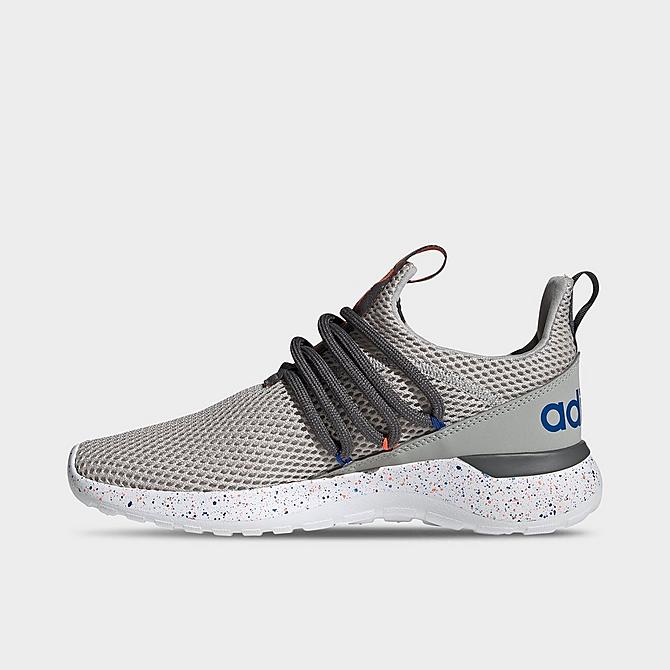 Front view of Big Kids' adidas Essentials Lite Racer Adapt 3.0 Casual Shoes in Grey/Grey/Grey Click to zoom