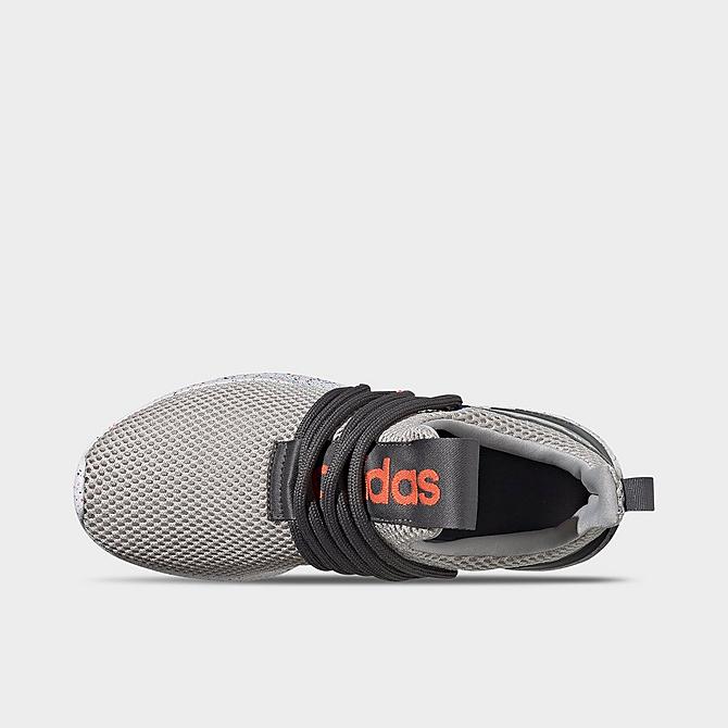 Back view of Big Kids' adidas Essentials Lite Racer Adapt 3.0 Casual Shoes in Grey/Grey/Grey Click to zoom