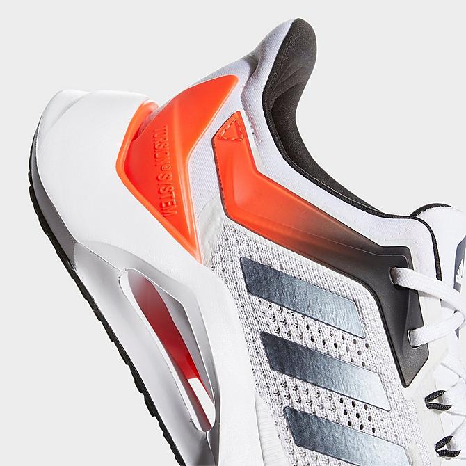 Front view of Men's adidas Alphatorsion 2.0 Running Shoes in White/Black/Solar Red Click to zoom