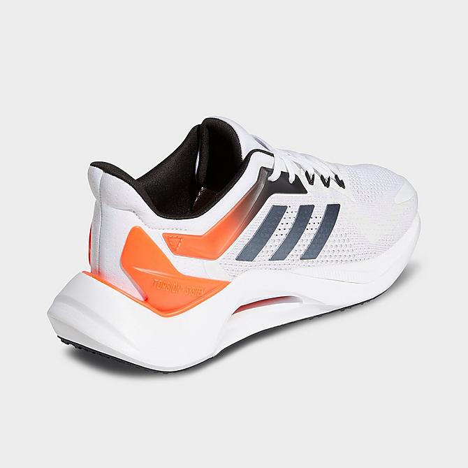 Left view of Men's adidas Alphatorsion 2.0 Running Shoes in White/Black/Solar Red Click to zoom