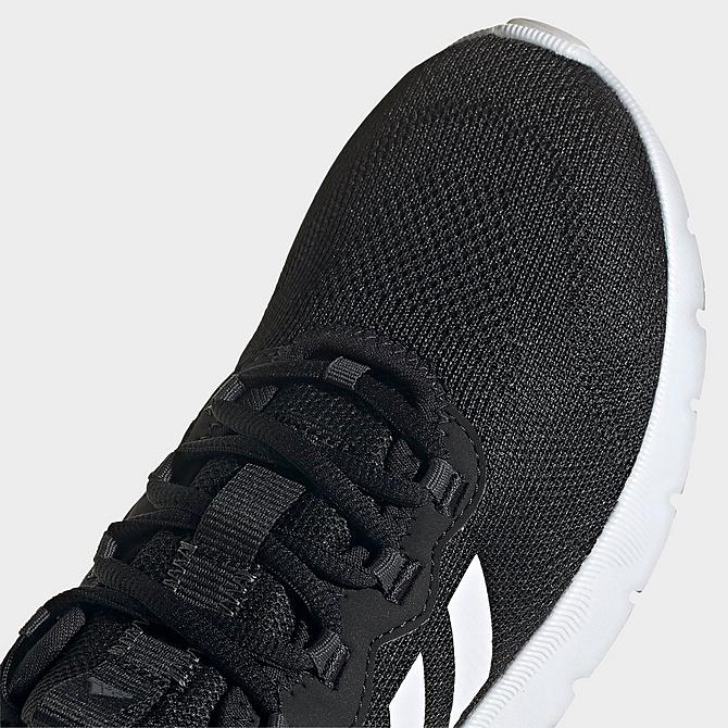 Front view of Women's adidas Nario Move Running Shoes in Core Black/Cloud White/Grey Click to zoom