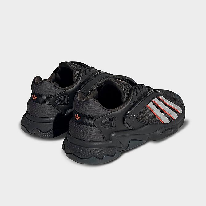Left view of Men's adidas Originals Oztral Casual Shoes in Black/Silver Metallic/Solar Red Click to zoom