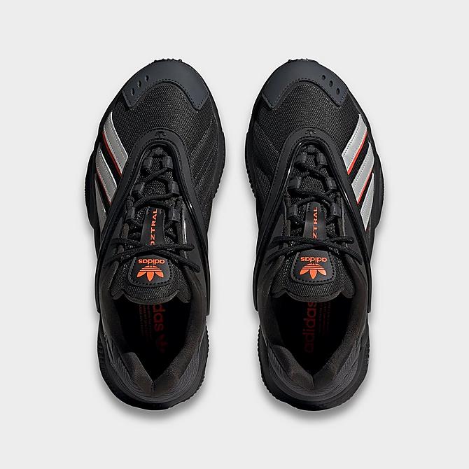 Back view of Men's adidas Originals Oztral Casual Shoes in Black/Silver Metallic/Solar Red Click to zoom