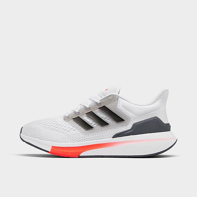 Right view of Men's adidas EQ21 Running Shoes in White/Black/Grey Click to zoom