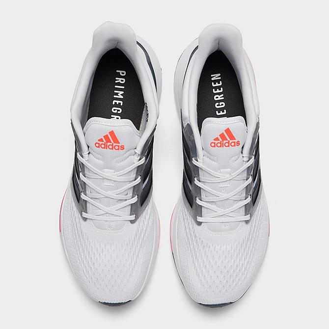 Back view of Men's adidas EQ21 Running Shoes in White/Black/Grey Click to zoom