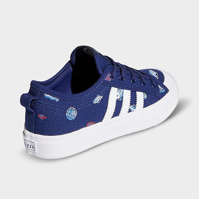 Left view of Boys' Big Kids' adidas Originals Nizza Casual Shoes in Night Sky/White/Focus Blue Click to zoom