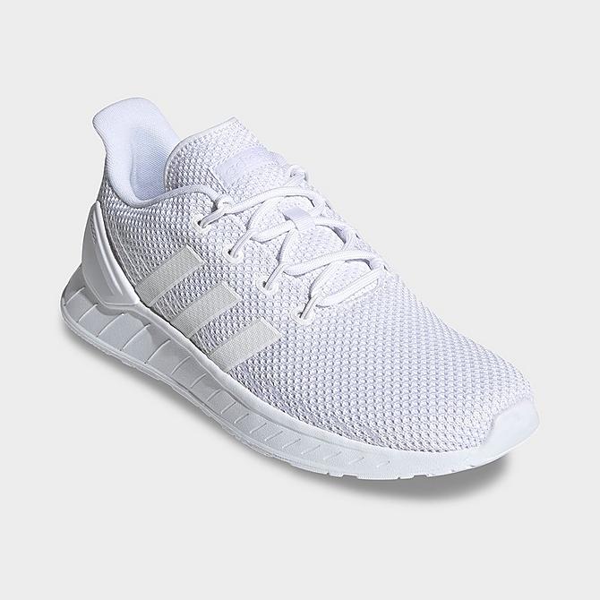 Three Quarter view of Men's adidas Questar Flow NXT Running Shoes in White/White/White Click to zoom