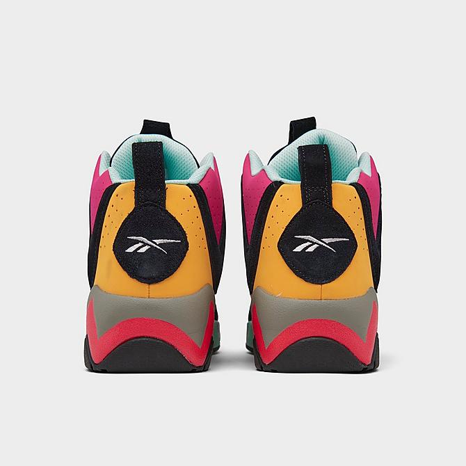 Left view of Men's Reebok Hurrikaze II Basketball Shoes in Black/Pink/Solar Gold Click to zoom