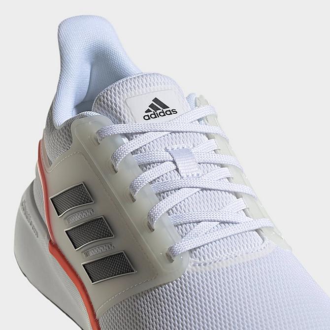 Front view of Men's adidas EQ19 Running Shoes in Cloud White/Carbon/Solar Red Click to zoom