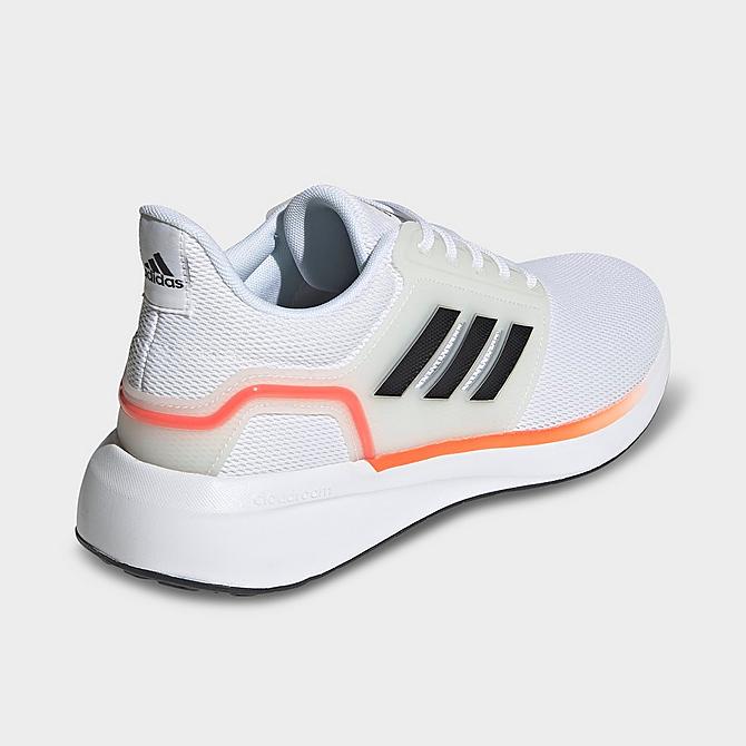 Left view of Men's adidas EQ19 Running Shoes in Cloud White/Carbon/Solar Red Click to zoom