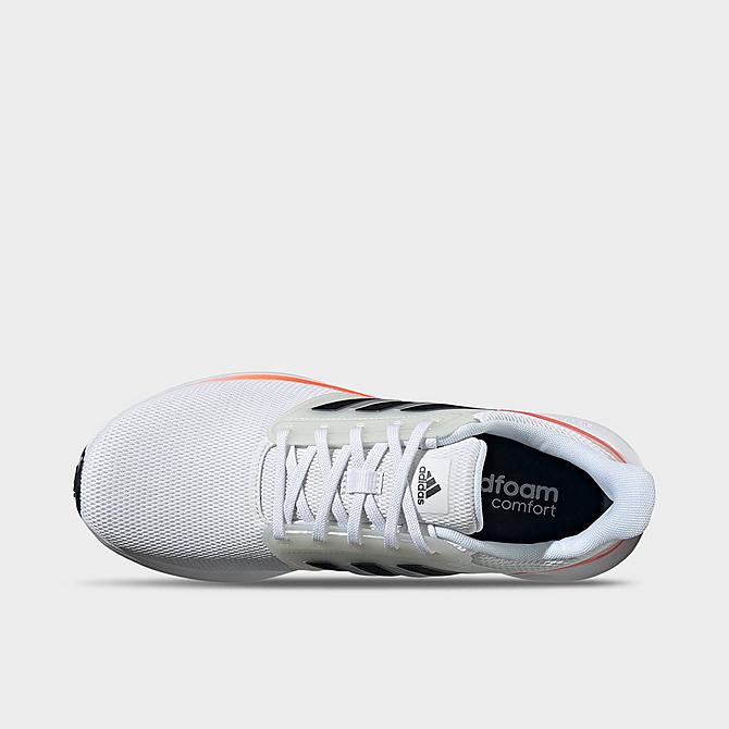 Back view of Men's adidas EQ19 Running Shoes in Cloud White/Carbon/Solar Red Click to zoom