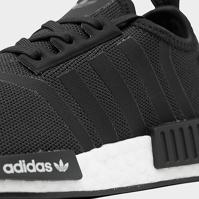 Front view of Little Kids' adidas Originals NMD_R1 Primeblue Casual Shoes in Core Black/Core Black/Cloud White Click to zoom