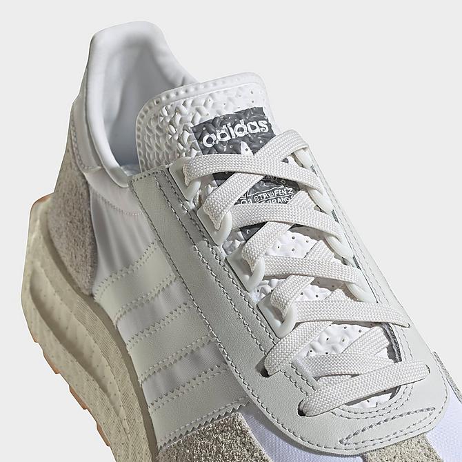 Front view of Men's adidas Originals Retropy E5 Casual Shoes in Crystal White/Matte Silver Click to zoom