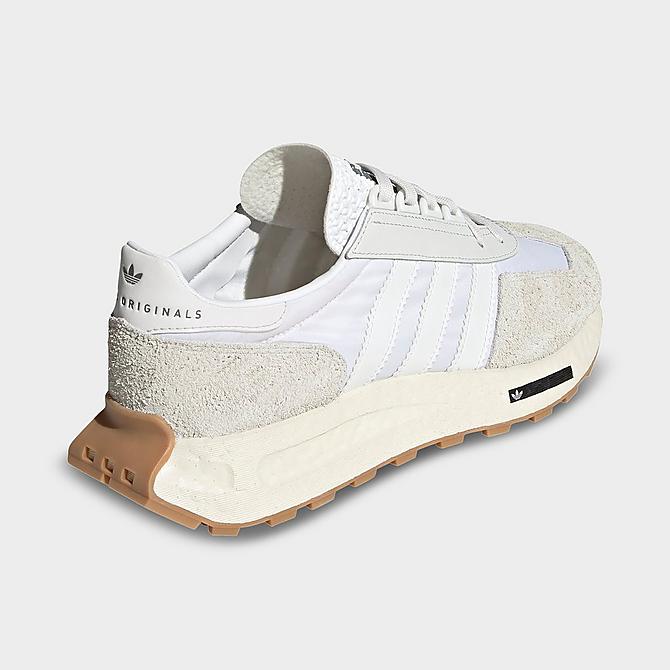 Left view of Men's adidas Originals Retropy E5 Casual Shoes in Crystal White/Matte Silver Click to zoom