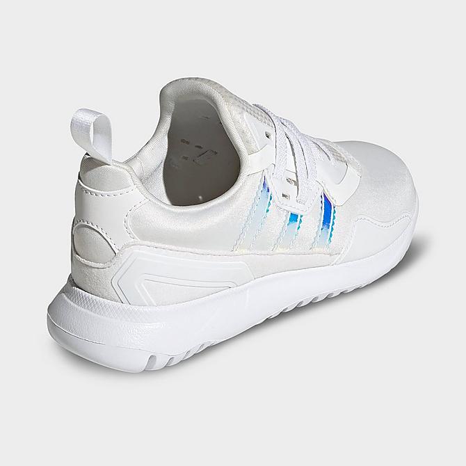 Left view of Boys' Little Kids' adidas Originals Flex Casual Shoes in White/White Click to zoom