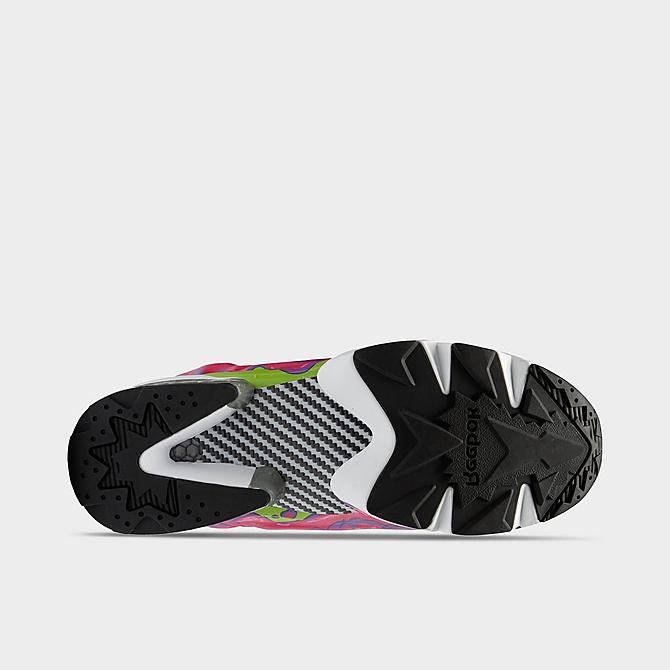 Bottom view of Men's Reebok x Ghostbusters Instapump Fury Casual Shoes in Proud Pink/White/Solar Yellow Click to zoom