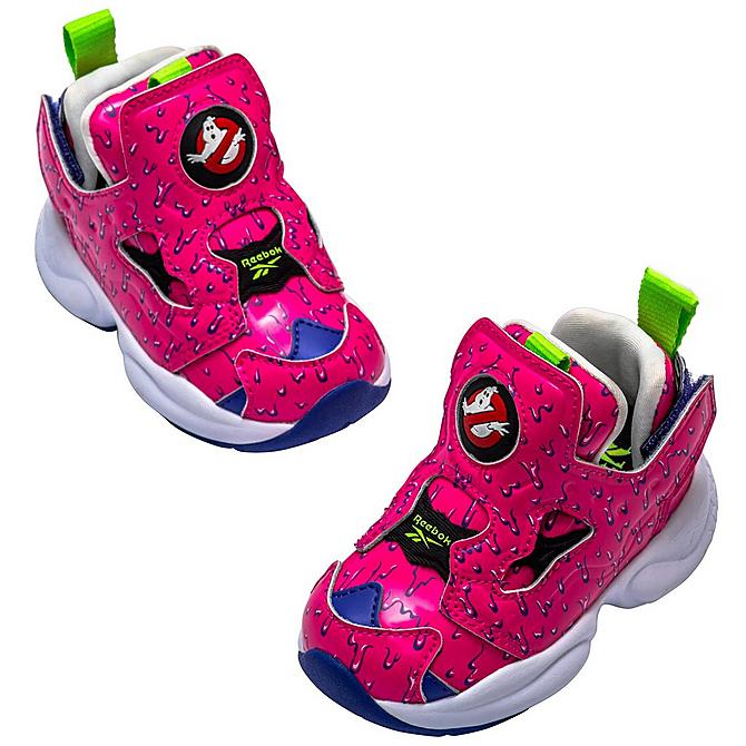 Front view of Kids' Toddler Reebok x Ghostbusters Versa Pump Fury Casual Shoes Click to zoom