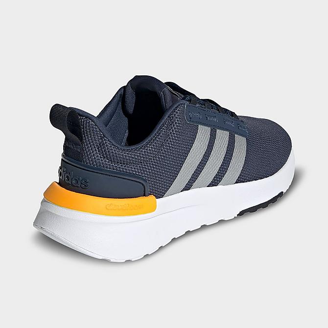 Left view of Boys' Big Kids' adidas Racer TR21 Casual Shoes in Crew Navy/Grey/Solar Gold Click to zoom