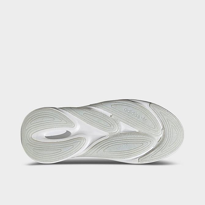 Bottom view of Women's adidas Originals Ozelia Casual Shoes in White/White/Crystal White Click to zoom