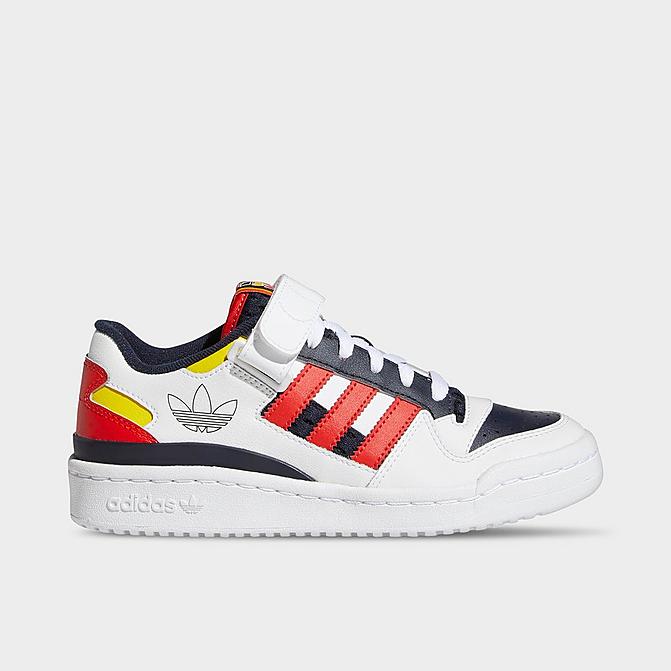 Right view of Big Kids’ adidas Originals x Monsters, Inc. Forum Low Casual Shoes in White/Legend Ink/Red Click to zoom
