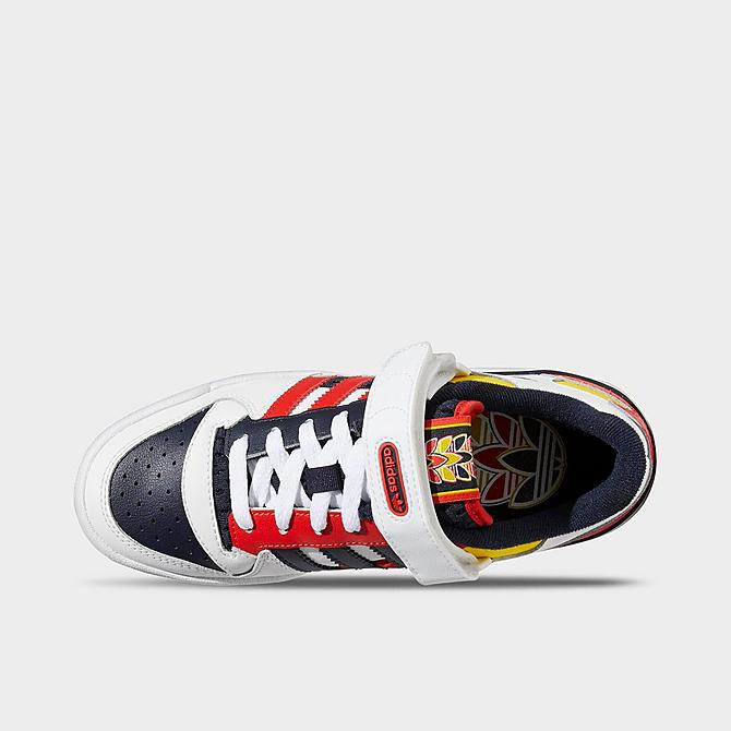 Back view of Big Kids’ adidas Originals x Monsters, Inc. Forum Low Casual Shoes in White/Legend Ink/Red Click to zoom