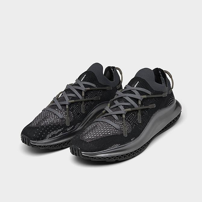 Three Quarter view of Men's adidas 4D Fusio Running Shoes in Core Black/Silver Metallic/Carbon Click to zoom