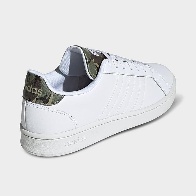 Left view of Men's adidas Grand Court Casual Shoes in White/White/Crystal White Click to zoom