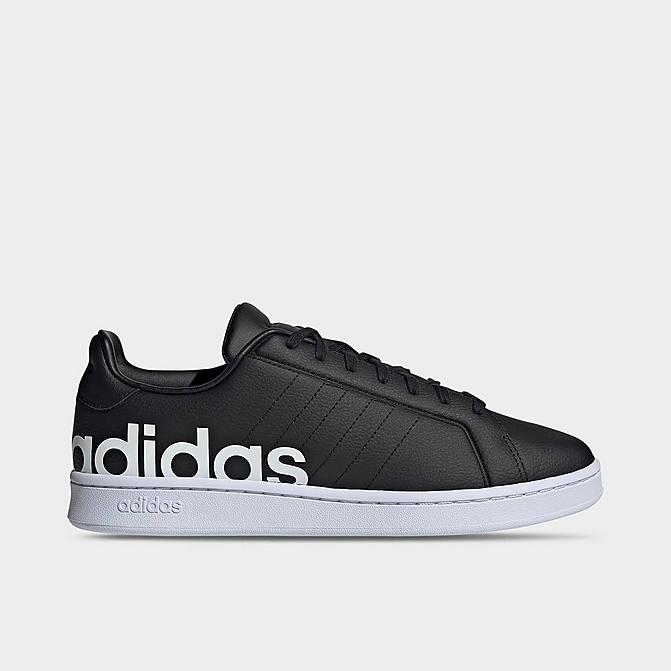 Right view of Men's adidas Grand Court Base Beyond Casual Shoes in Black/Black/White Click to zoom