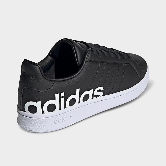 Left view of Men's adidas Grand Court Base Beyond Casual Shoes in Black/Black/White Click to zoom