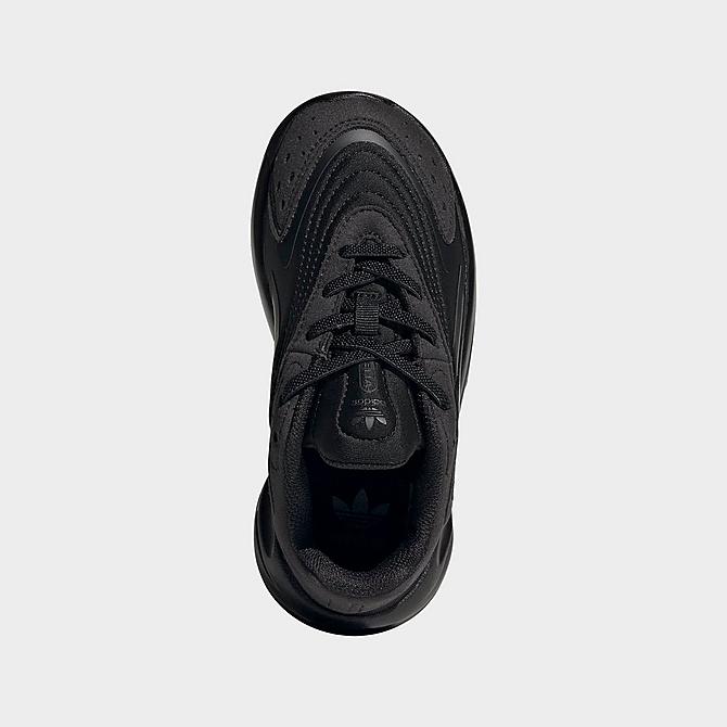 Back view of Little Kids' adidas Originals Ozelia Casual Shoes in Core Black/Core Black/Core Black Click to zoom