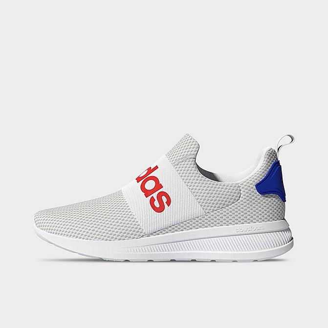 Right view of Men's adidas Lite Racer Adapt 4.0 Casual Shoes in White/Vivid Red/Team Royal Blue Click to zoom