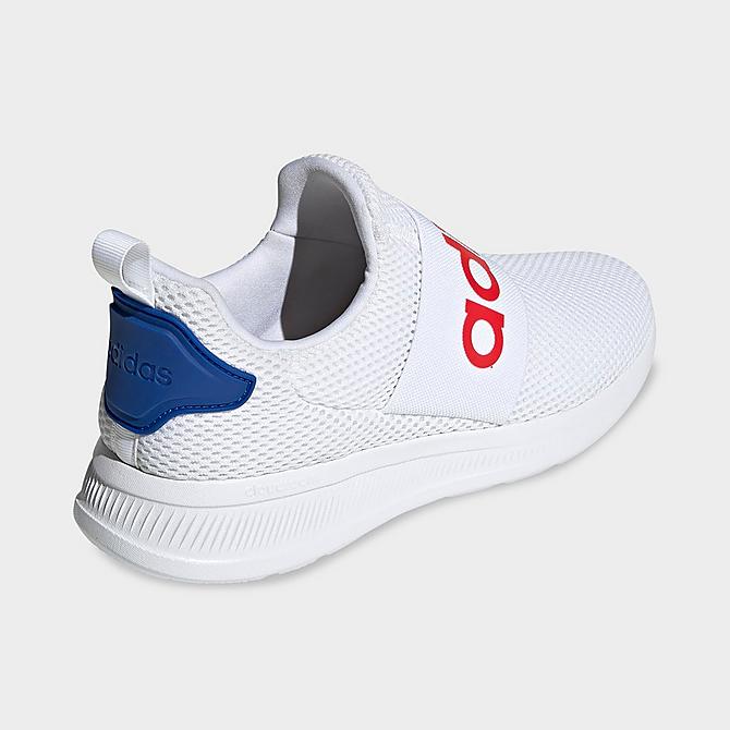 Front view of Men's adidas Lite Racer Adapt 4.0 Casual Shoes in White/Vivid Red/Team Royal Blue Click to zoom