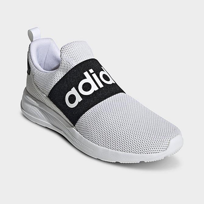 Three Quarter view of Men's adidas Lite Racer Adapt 4.0 Casual Shoes in Cloud White/Cloud White/Core Black Click to zoom