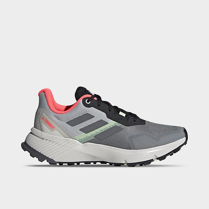 Right view of Women's adidas Terrex Soulstride Trail Running Shoes in Grey/Grey/Turbo Click to zoom