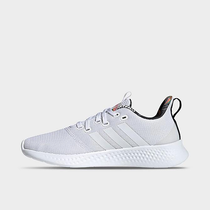 Front view of Women's adidas Puremotion Casual Shoes in White/White/Rose Tone Click to zoom