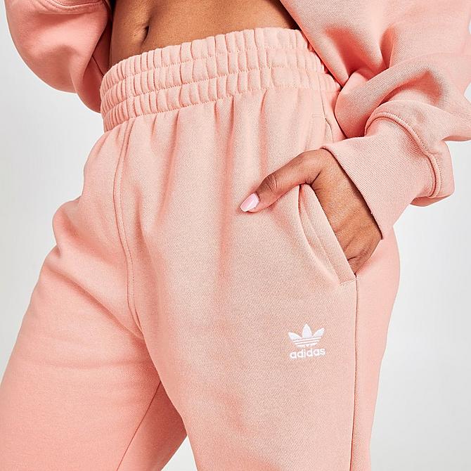 On Model 6 view of Women's adidas Originals Adicolor Classics Jogger Pants in Ambient Blush Click to zoom