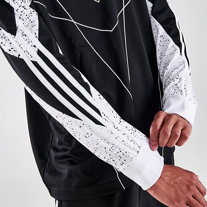 On Model 5 view of Men's adidas Originals SPRT Shark Goalkeeper Long-Sleeve Jersey in Black Click to zoom